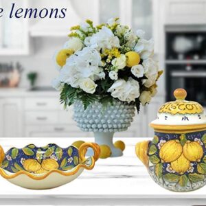 CERAMICHE D'ARTE PARRINI - Italian Ceramic Art Pottery Mug Cup Decorated Three Lemons Hand Painted Made in ITALY Tuscan