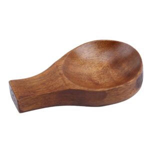 Mvude Kitchen Spoon Rest Spoon Holder Cute Spoon Rest for Coffee Stir Spoon Rest, Brown, As description