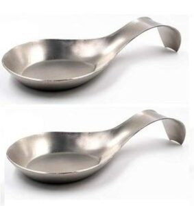 dynore set of 2 stainless steel single spoon rest