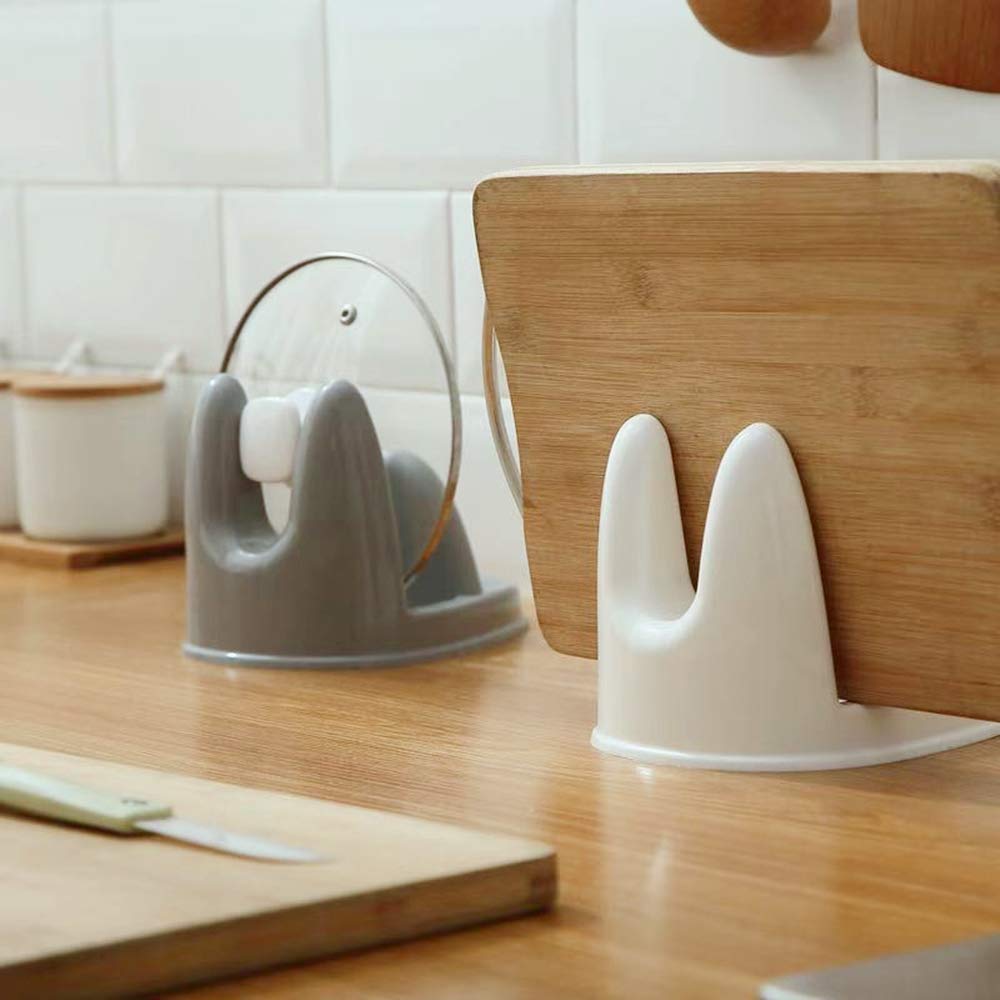 HEEYO, Saucepan Lid Holder, Pot Lid Rack Cutting Board Storage Rack Soup Spoon Rack