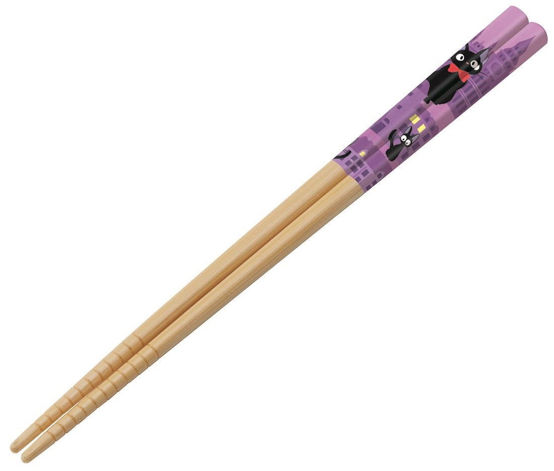 Skater Kiki's Delivery Service Bamboo Chopstick -Anti-Slip Grip for Ease of Use - Authentic Japanese Design - Lightweight, Durable and Convenient - Cityscape, ANT4