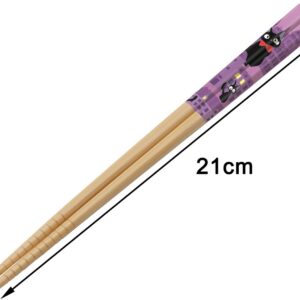 Skater Kiki's Delivery Service Bamboo Chopstick -Anti-Slip Grip for Ease of Use - Authentic Japanese Design - Lightweight, Durable and Convenient - Cityscape, ANT4