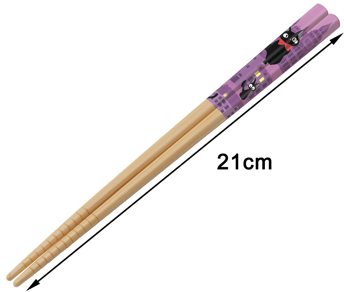 Skater Kiki's Delivery Service Bamboo Chopstick -Anti-Slip Grip for Ease of Use - Authentic Japanese Design - Lightweight, Durable and Convenient - Cityscape, ANT4