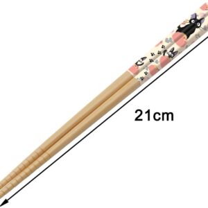 Kiki's Delivery Service Bamboo Chopstick -Anti-Slip Grip for Ease of Use - Authentic Japanese Design - Lightweight, Durable and Convenient - Footprints