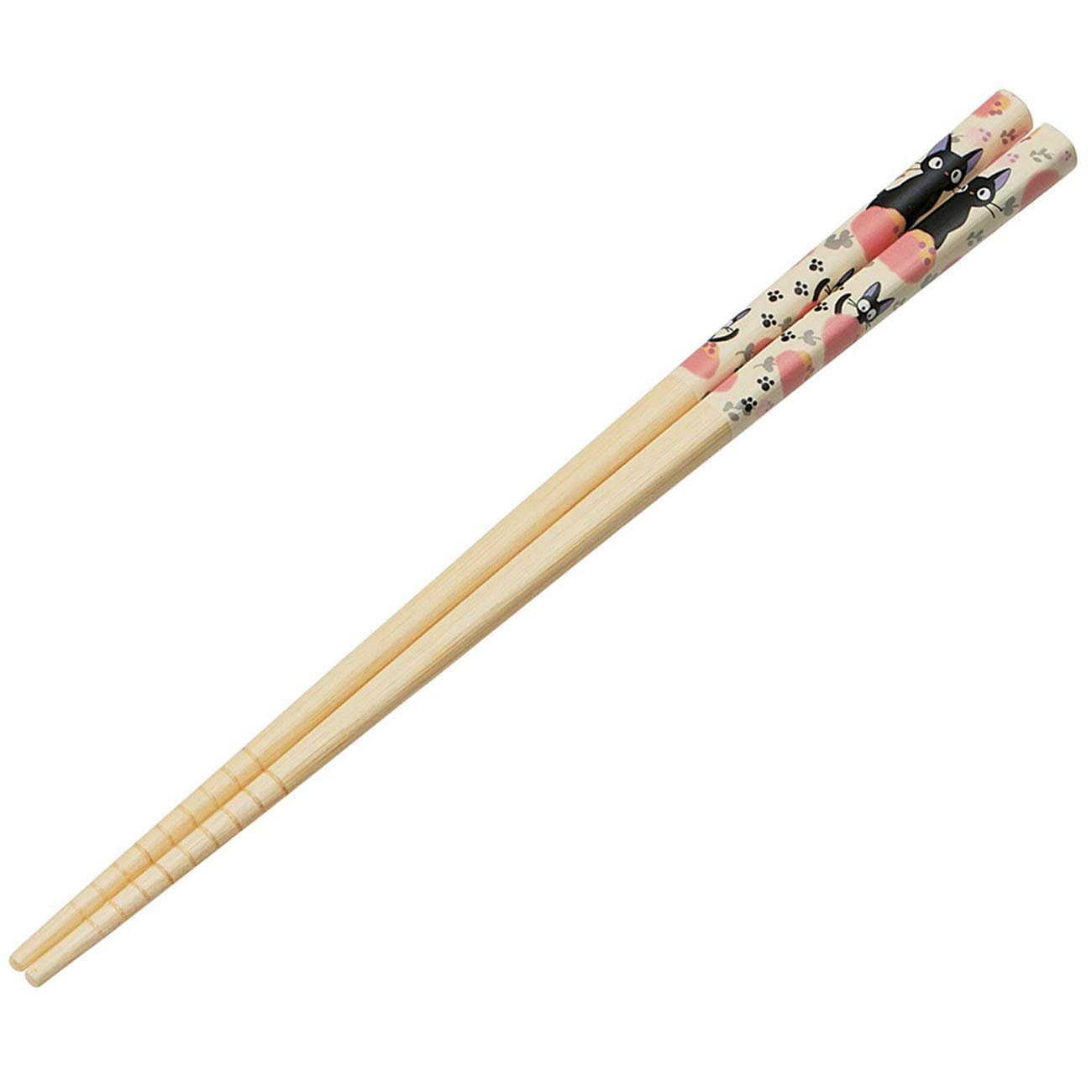 Kiki's Delivery Service Bamboo Chopstick -Anti-Slip Grip for Ease of Use - Authentic Japanese Design - Lightweight, Durable and Convenient - Footprints