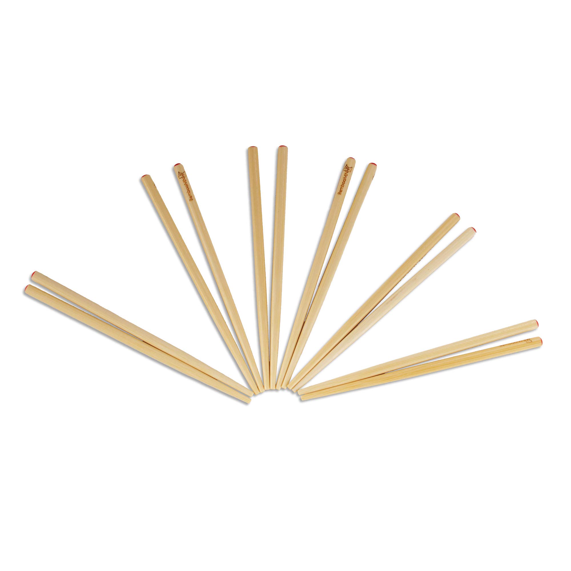 BambooMN Premium 5.9" - Mini Bamboo Chopsticks, Pocket Sized, Smaller Sized for Training, and Travel - 6 Pairs