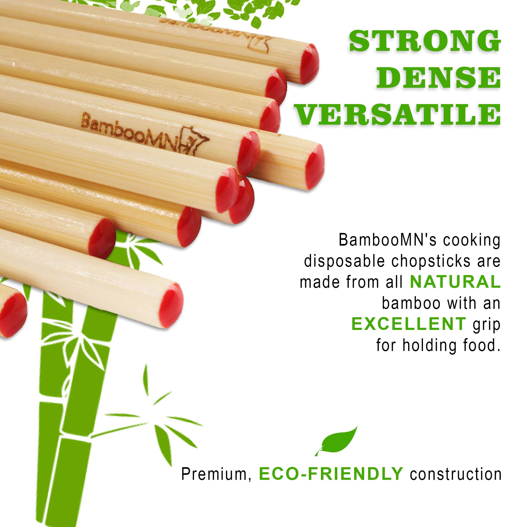 BambooMN Premium 5.9" - Mini Bamboo Chopsticks, Pocket Sized, Smaller Sized for Training, and Travel - 6 Pairs