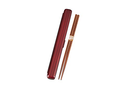 HAKOYA 53315 23.0 Chopsticks Case Set, Zelkova Wood Grain