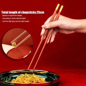 Chopsticks,Chopsticks Reusable,Wooden Chop Sticks,With Exquisite wooden box packaging,Sushi Wood Chopsticks,For Kitchen, Dining Room,Gourmet,Noodles,Hot Pot,etc(Long:25cm)