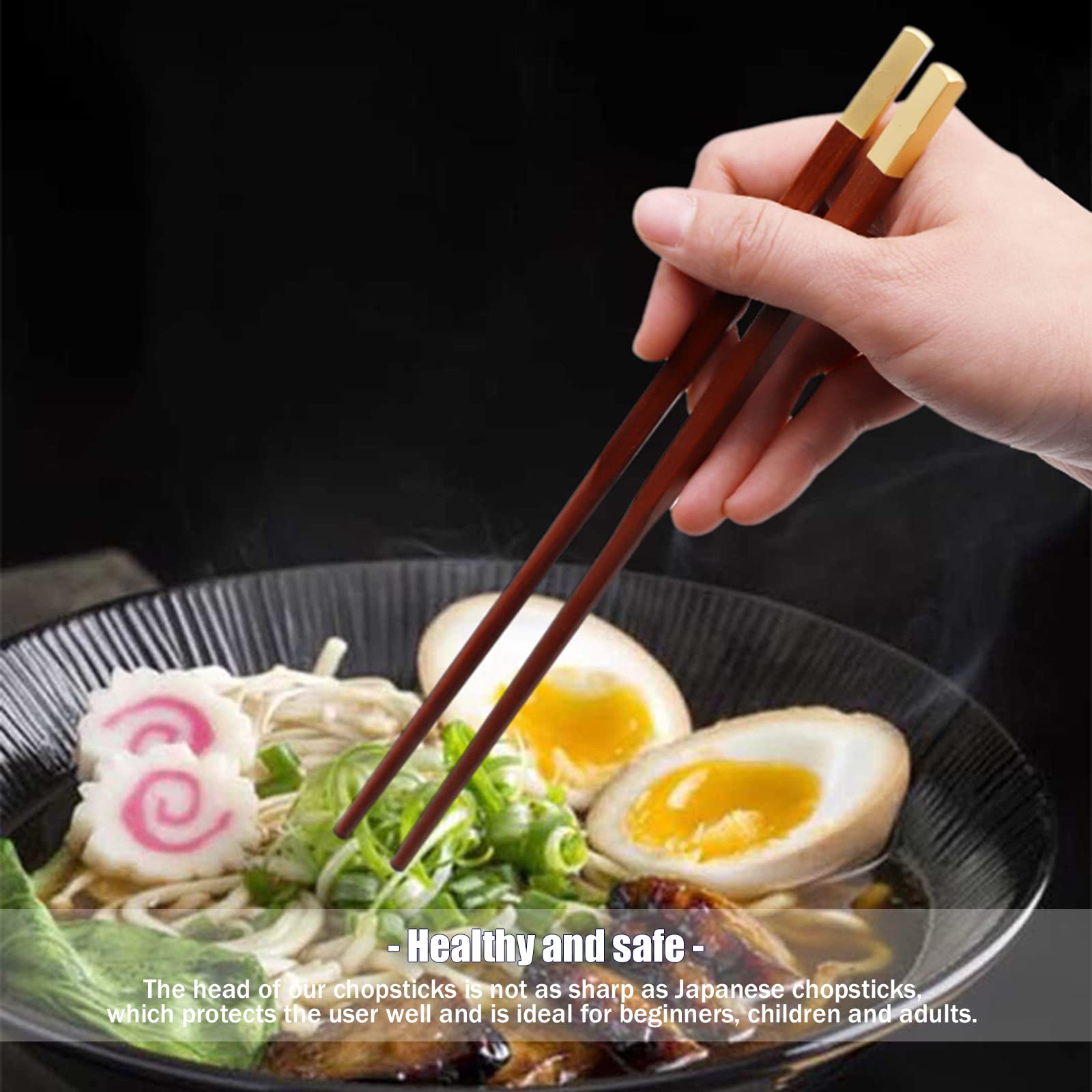 Chopsticks,Chopsticks Reusable,Wooden Chop Sticks,With Exquisite wooden box packaging,Sushi Wood Chopsticks,For Kitchen, Dining Room,Gourmet,Noodles,Hot Pot,etc(Long:25cm)