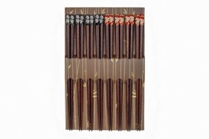 w home reusable wood chopsticks, 8-pair, assorted