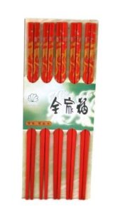 asian home chopsticks with dragon painting, 5 pairs