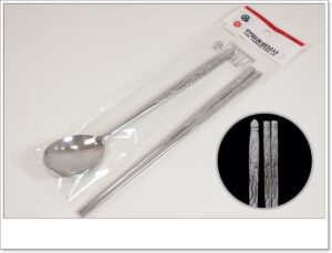 stainless steel chopstick & spoon set - ginseng