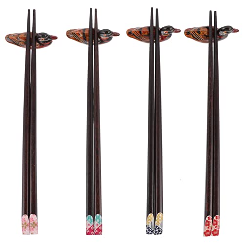 UPKOCH 1set Natural Bamboo Sticks Chopsticks Dishwasher Holder Sushi Gift Portable Classic Noodles with Home Wooden Wood Rests Chopstick Japanese for Chop Serving Style Camping Practical