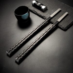 5 Piars 304 Stainless Steel Chopsticks Household Metal Chopsticks Alloy Chopstick Gift Set