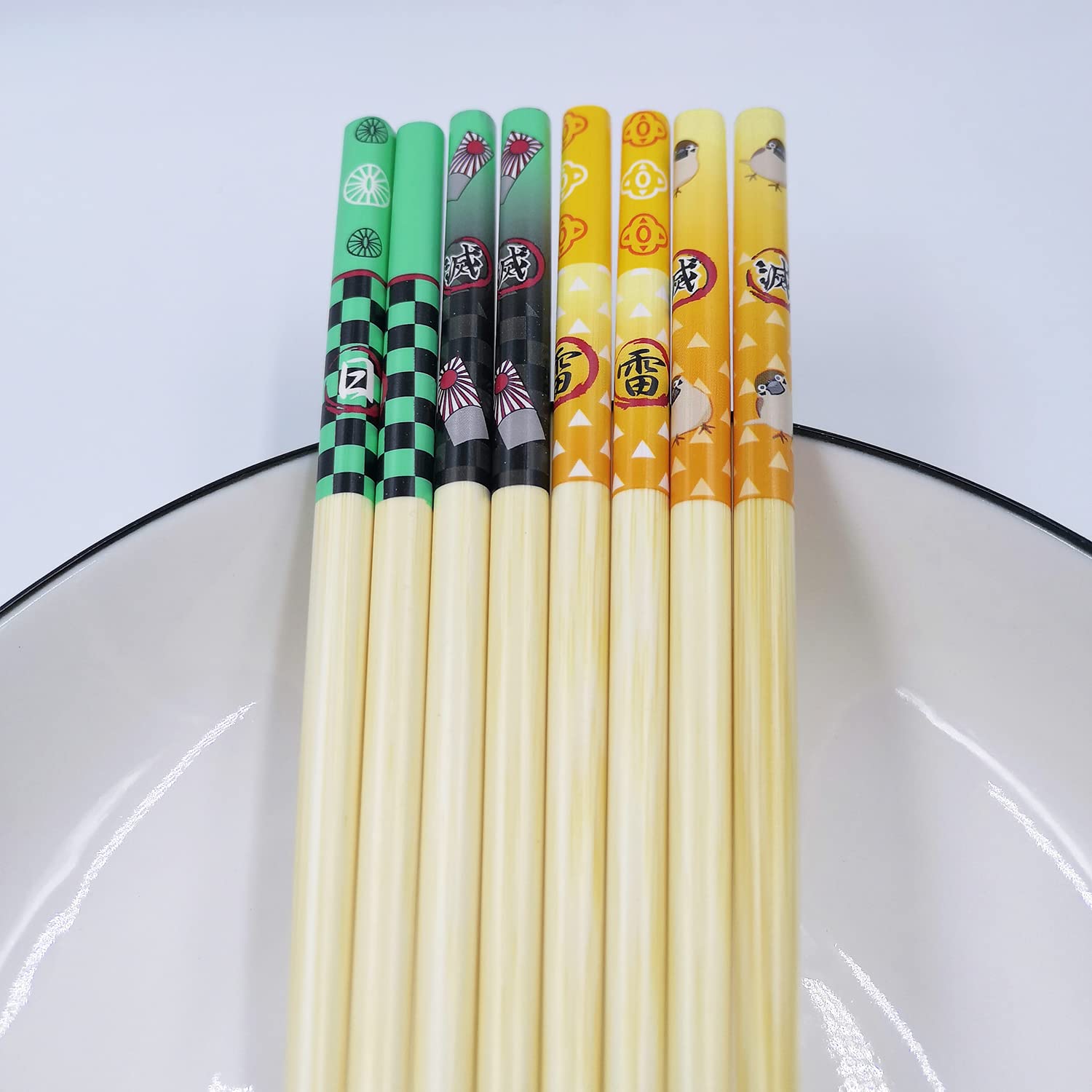 coywzca Anime Chopsticks Cartoon Chopsticks Bamboo Chopsticks ( E chopsticks)