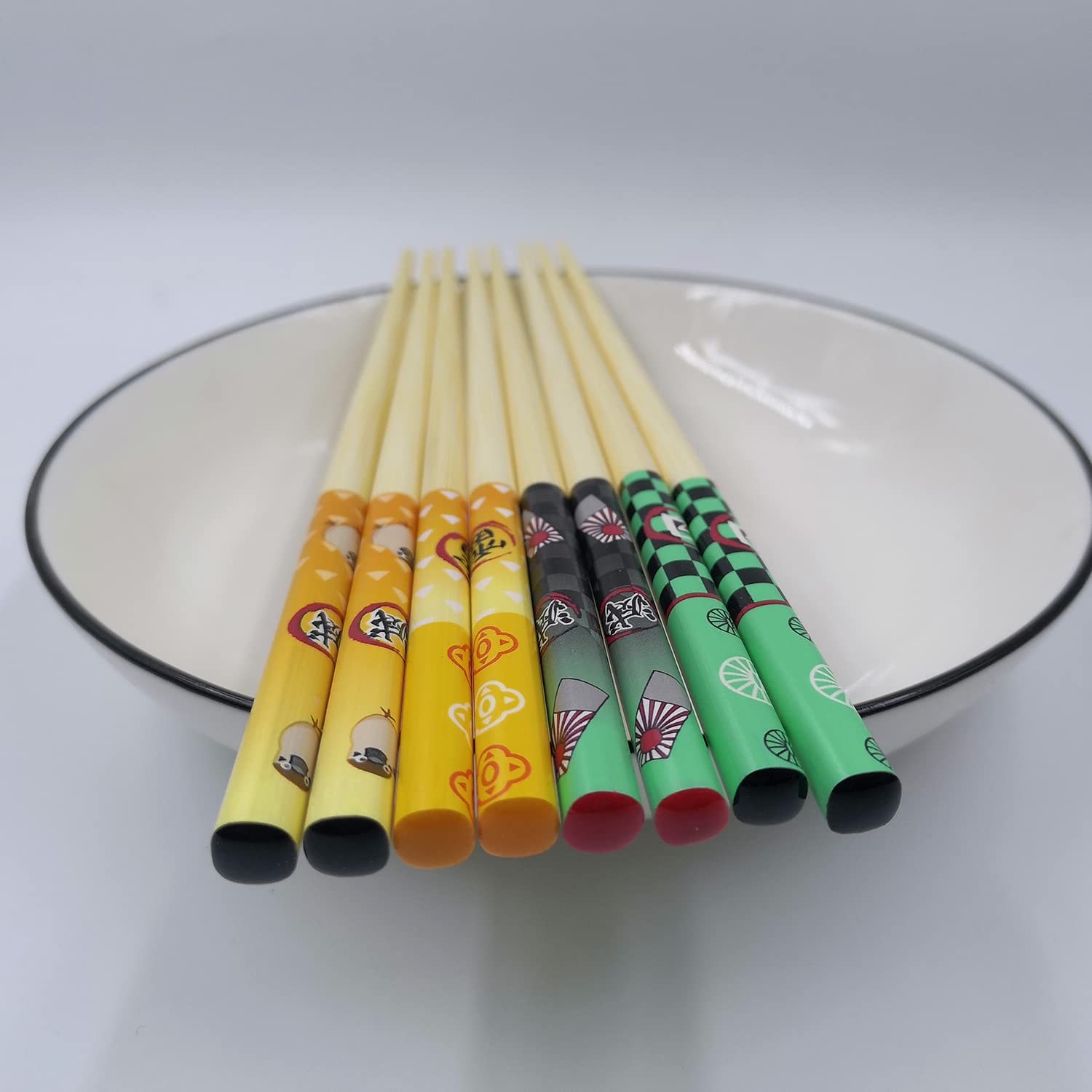 coywzca Anime Chopsticks Cartoon Chopsticks Bamboo Chopsticks ( E chopsticks)