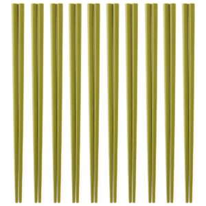 made in japan business for 10 eco chopsticks set meal (powdered green tea color) sps resin use chopsticks eco dishwasher, high temperature and depot support 22.5cm x 3mm angle (chopsticks point) eco