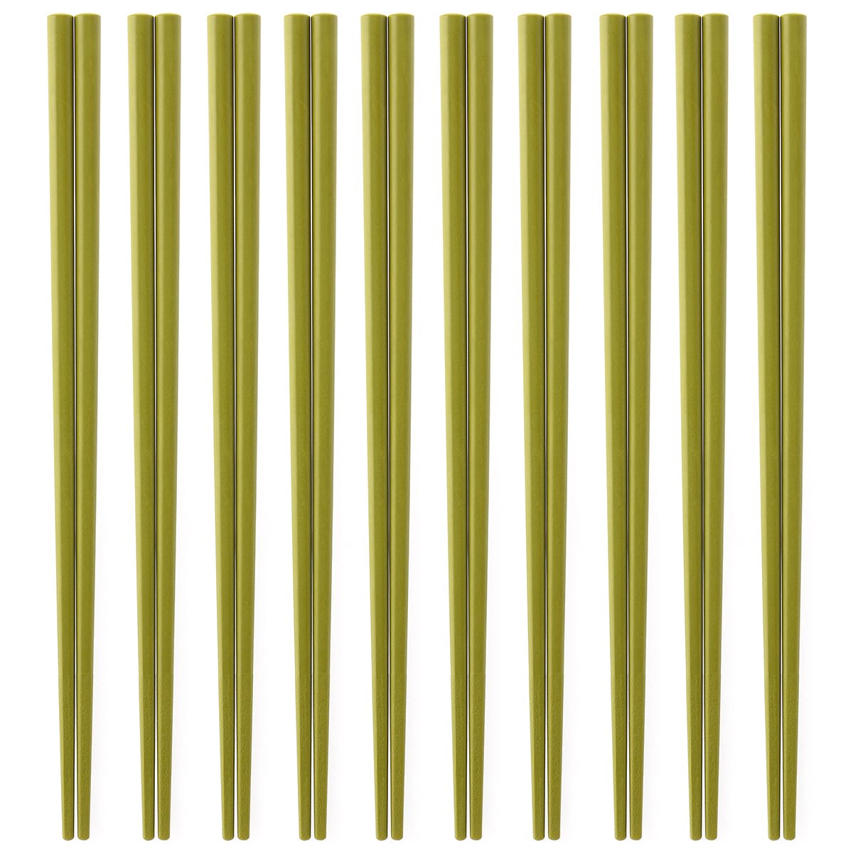 Made in Japan business for 10 Eco chopsticks set meal (powdered green tea color) SPS resin use chopsticks ECO Dishwasher, high temperature and depot support 22.5cm x 3mm angle (chopsticks point) Eco