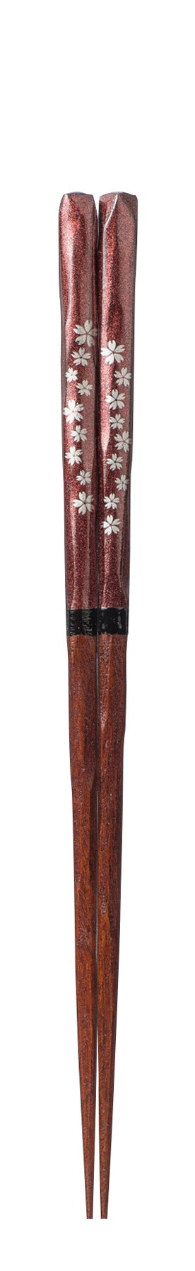 38682 High Quality Wakasa-Painted Chopsticks, Kezuri Cherry Blossom, 8.3 inches (21 cm)