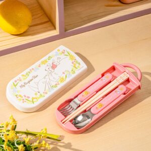 My Neighbor Totoro Utensil Set - Includes Reusable Fork, Spoon, Chopsticks and Carrying Case - Authentic Japanese Design - Durable, Dishwasher Safe- Totoro and Mei