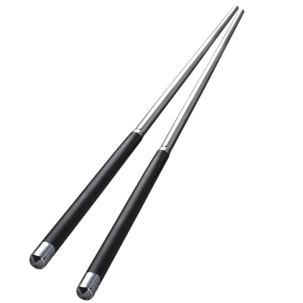 1 Pair Chopsticks Anti-fade Rounded Edge Convenient Stainless Steel Anti-slip Splicing Chopsticks