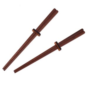 american made hardwood chopsticks and holder, 8.75-inch, set of 2 (black walnut)