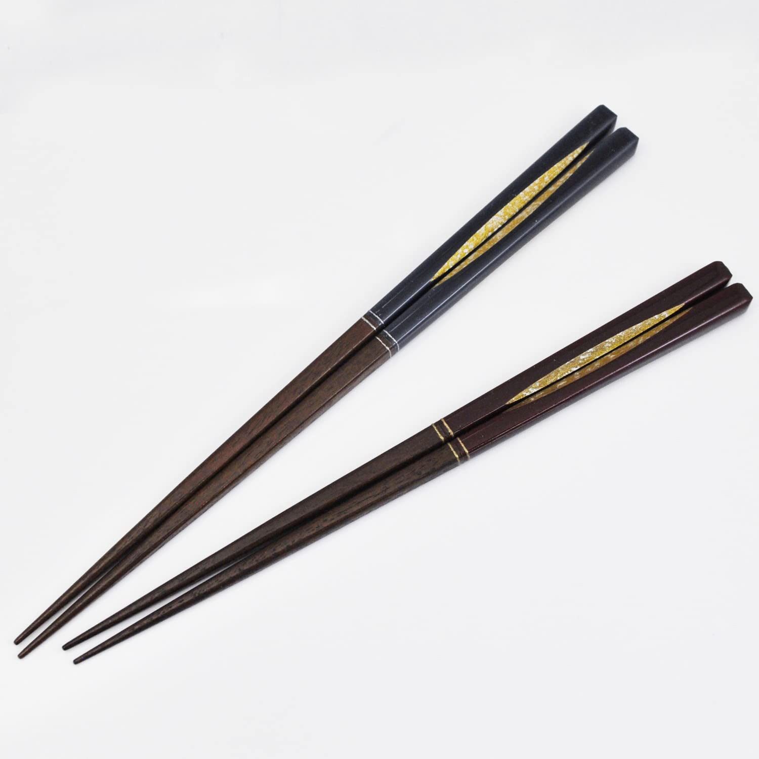Isso Husband and Wife Both Using Japanese Chopsticks Set Designed with Dream Drops Boxed in Paulownia Wood.