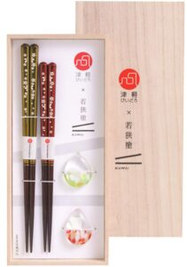 kawaii 028781 chopsticks and chopsticks holder, tsugaru vidro x wakasa, painted gift, cherry blossom corridor, made in japan