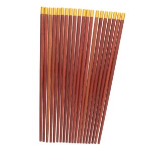 GANAZONO Wooden Cutlery 20 Pairs Chopsticks China Metal Delicate Toddler Chinese Chopsticks