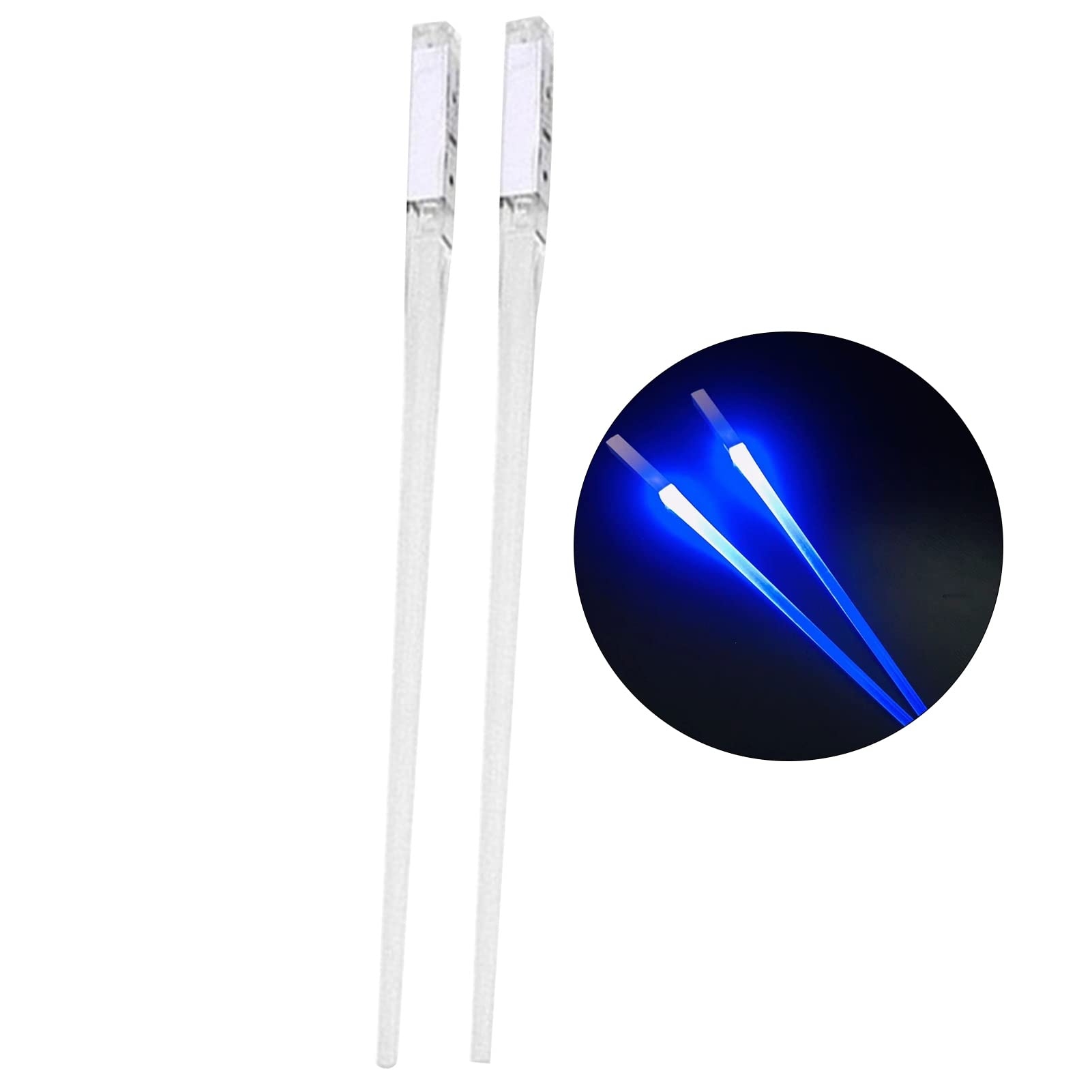 Galand Chopsticks 1 Pair Novelty Wear-Resistant Glowing Light Chinese Chop Sticks Blue