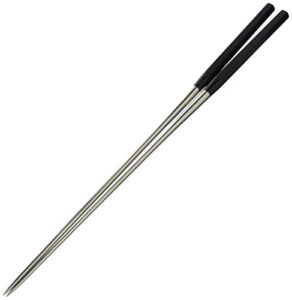 honyaki stainless steel black plywood hex handle chopsticks 240mm