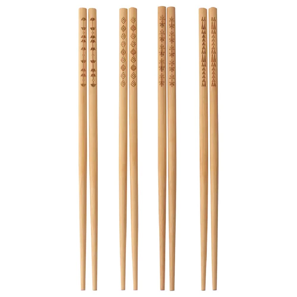TREBENT Chopsticks Bamboo, 4 Pairs