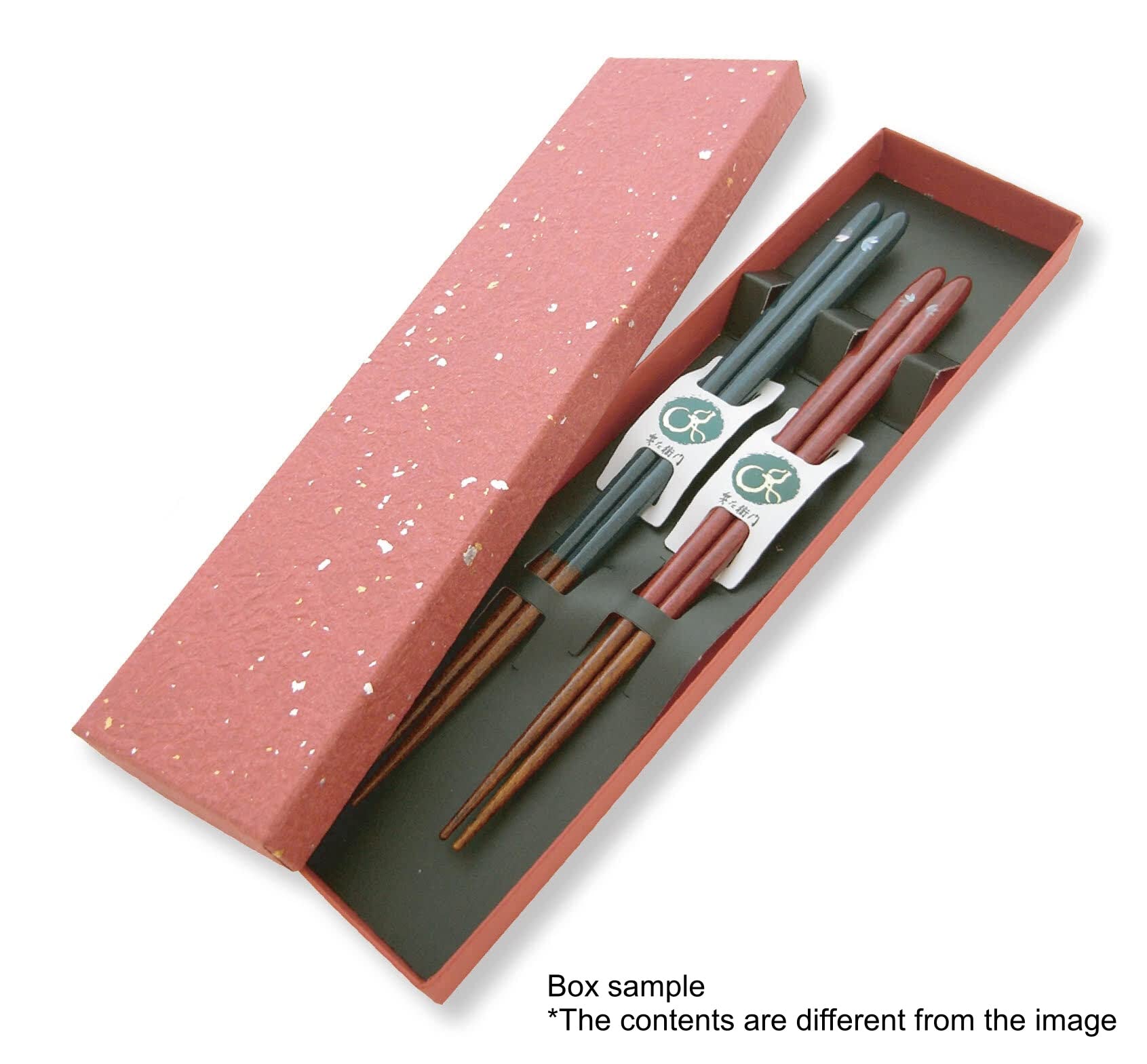 Japanese Natural Lacquered Wooden Chopsticks - Set of 2 Pairs - with Gift Box (Black 9.25 in and Red 8.46 in) - Handmade - Dishwasher-Safe