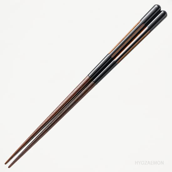 Japanese Natural Lacquered Wooden Chopsticks - Set of 2 Pairs - with Gift Box (Black 9.25 in and Red 8.46 in) - Handmade - Dishwasher-Safe