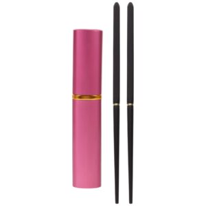 collapsible chopsticks with case travel chopsticks foldable wooden chopsticks reusable chopsticks for office camping- random color