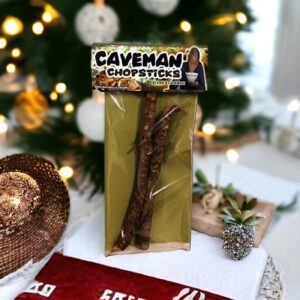 Caveman Chopsticks - Funny Chopsticks - Funny Gag Gifts - Gag Gifts for Dieters - Primitive Eating Utensils - Primitive Utensils by Gears Out