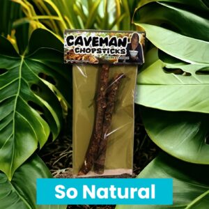 Caveman Chopsticks - Funny Chopsticks - Funny Gag Gifts - Gag Gifts for Dieters - Primitive Eating Utensils - Primitive Utensils by Gears Out