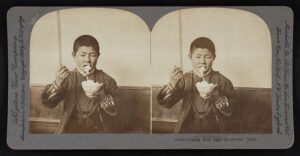 historicalfindings photo: eating rice with chopsticks, japan 1905