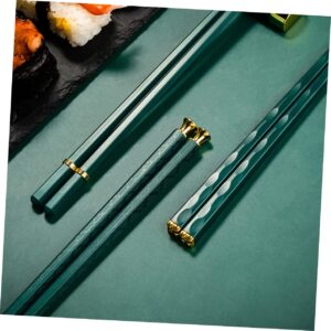 Holibanna 5 Pairs Japanese Alloy Chopsticks Kitchen Frying Chopsticks Kit Sushi Japanese Chopsticks Vintage Chopsticks Japanese Chop Sticks Sushi Chopsticks Tableware The Pet Glass