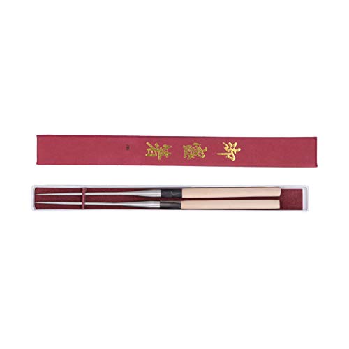 KOSDFOGE Japanese Sushi Chopsticks with Wood Handle Cooking Chopsticks Tableware Serving Utensils(150mm)