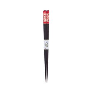 ishida chopsticks made in japan aclear lacquer cut perforated pine needles wooden (natural wood) red 8.5 inches (21.5 cm)
