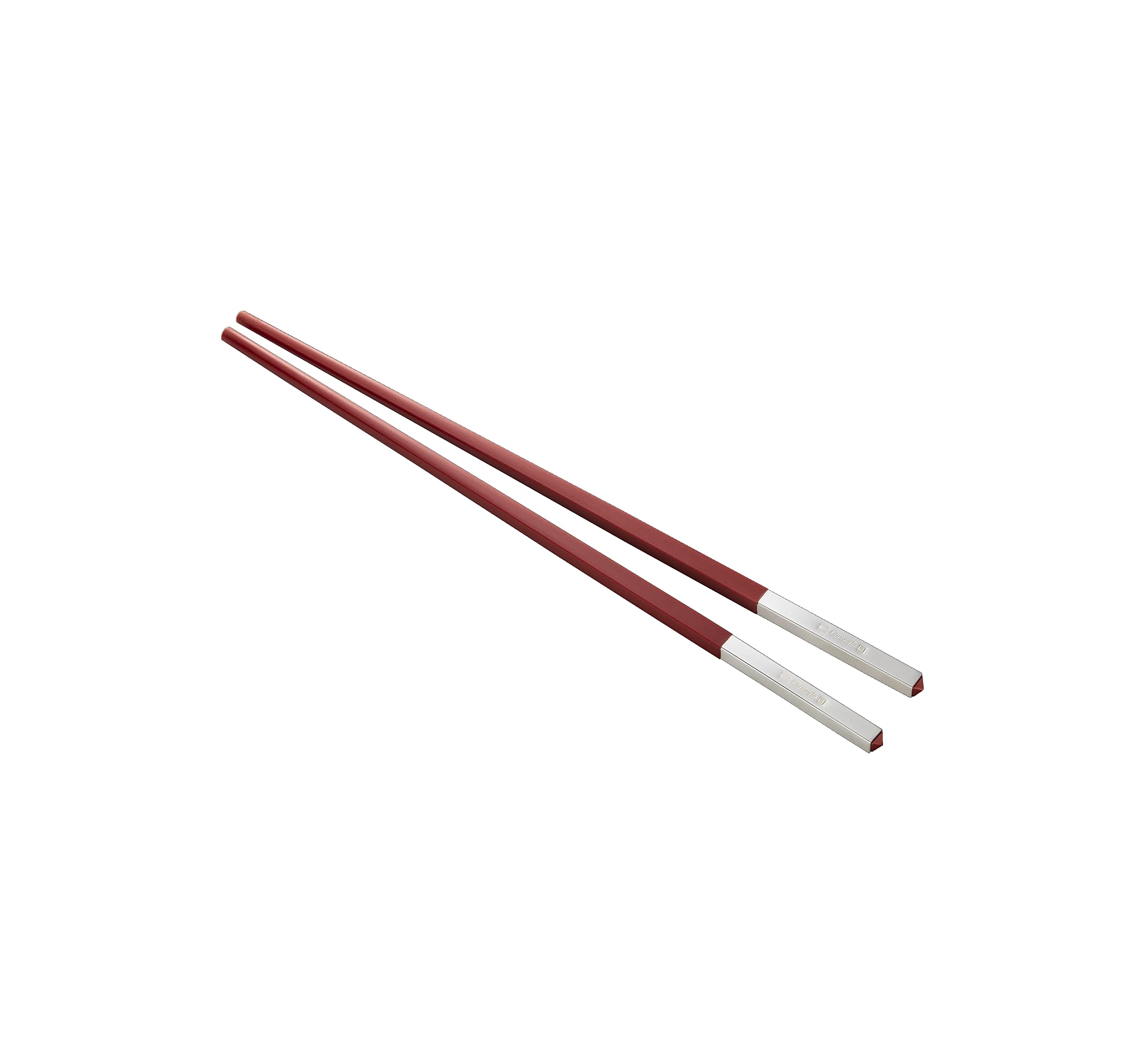 Christofle Uni Silver-Plated Red Chinese Chopsticks & Rest #4222741