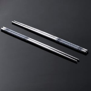 LUYANhapy9 4 Pair Chinese Chopsticks Anti-Scald Reusable Metal Chopsticks Dinner Tableware for Home, Multicolor, XXXX-Large