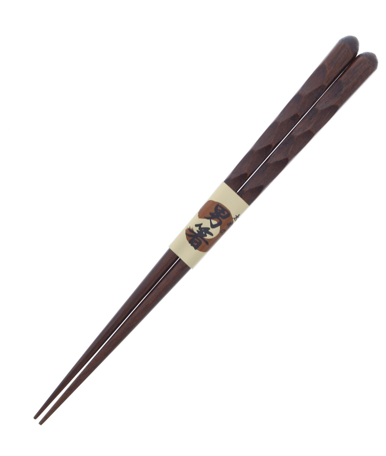 Ishida Chopsticks, Made in Japan, For Men, Thick, Random Carved, 1.5 inches (23.5 cm), Wooden (Natural Wood), Lacquer, Corner Point, 9.3 inches (23.5 cm)