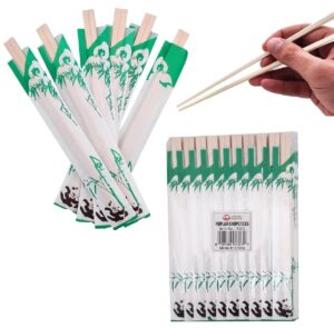 birch wooden chopsticks (50 pairs) | cooking chopstick | sturdy smooth chop sticks | reusable chopsticks| japanese chinese korean chopsticks | individually wrapped disposable chopsticks wood (50 pair)