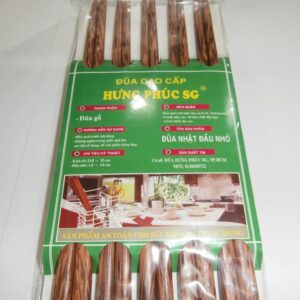 Hung Phuc SG set of 10 pairs high quality Vietnamese coconut wood chopsticks