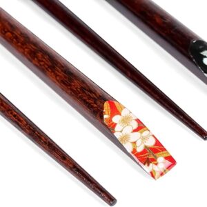 W Home Heim Concept 8- Pairs Bamboo Chopsticks Reusable Chinese Korean Japanese Chopsticks Natural Wood Chop Stick (chopsticks8set)