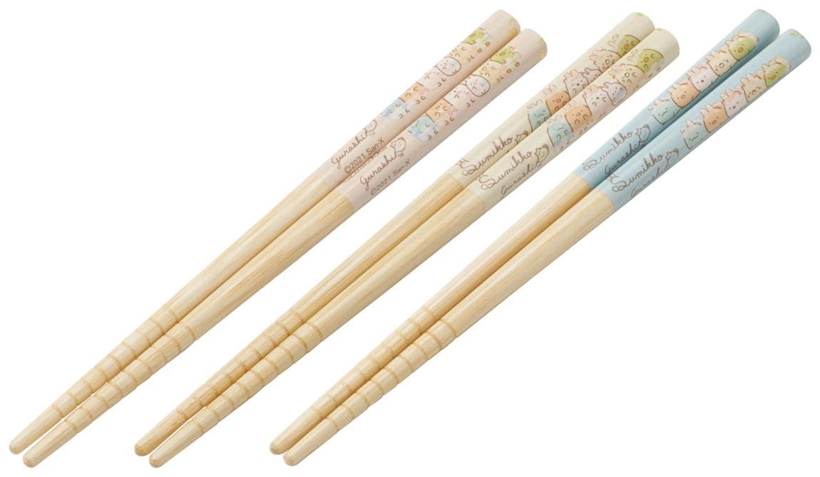 Skater ANT2T-A Bamboo Chopsticks, 6.5 inches (16.5 cm), Set of 3, Sumikko Gurashi Rabbit