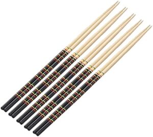 chop sticks,reusable chopsticks cooking chopsticks， japanese wooden extra long reusable bamboo chopsticks non slip for hot pot, noodle,deep frying,13inch (size : 5pairs)